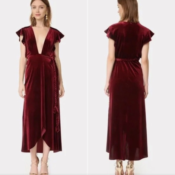 MISA Los Angeles Carolina Velvet Wrap Maxi Dress – Size M – NWOT - Picture 4 of 11